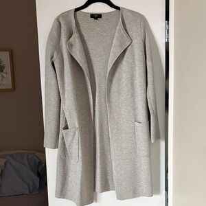 J. Crew Light Gray Open Front Cardigan